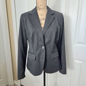 Apt. 9 Women's Gray Pinstripe Blazer